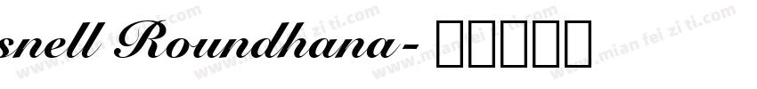 snell Roundhana字体转换